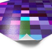 Pixelmuster - Lila Fotodruck (Ecke)