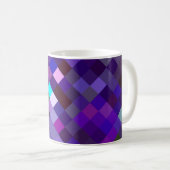 Pixelmuster - Lila Kaffeetasse (VorderseiteRechts)