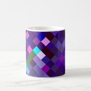 Pixelmuster - Lila Kaffeetasse