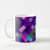 Pixelmuster - Lila Kaffeetasse (Links)