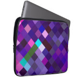Pixelmuster - Lila Laptopschutzhülle (Vorne Rechts)