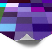 Pixelmuster - Lila Poster (Ecke)