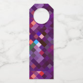 Pixelmuster - Rosa Flaschenanhänger (Vorderseite)