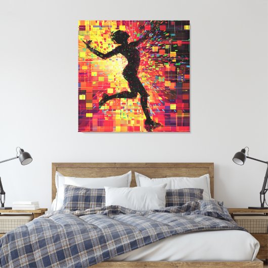 Pixelpuls Leinwanddruck (Insitu (Schlafzimmer))