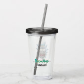 Pixelrick-Drooling-Head Acryltrinkbecher (Rückseite)