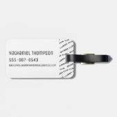 Pixelrick-Drooling-Head Gepäckanhänger (Rückseite horizontal)