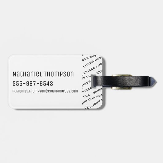 Pixelrick-Drooling-Head Gepäckanhänger (Rückseite horizontal)