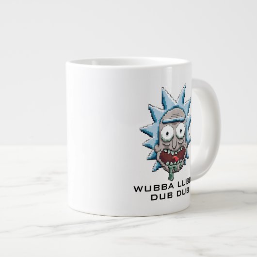 Pixelrick-Drooling-Head Jumbo-Tasse (Vorderseite Rechts)