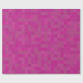 Pixelrosa Fuchsia-Mosaikpapier Geschenkpapier (Flach)