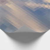 Pixelrosa und blaues Cloud Wrapping Paper Geschenkpapier (Ecke)
