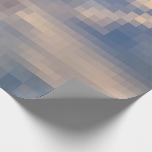 Pixelrosa und blaues Cloud Wrapping Paper Geschenkpapier (Ecke)