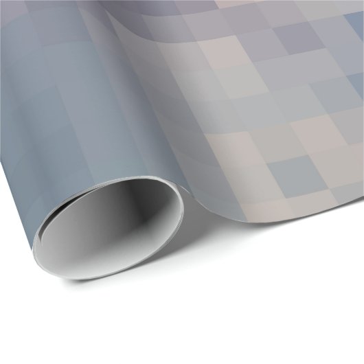 Pixelrosa und blaues Cloud Wrapping Paper Geschenkpapier (Rolleneckpunkt)