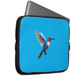 Pixels Blue Hummingbird Laptopschutzhülle (Vorne Rechts)