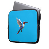 Pixels Blue Hummingbird Laptopschutzhülle (Vorderseite Links)