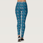 Pixels Blue Hummingbird Leggings (Rückseite)