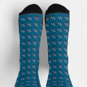 Pixels Blue Hummingbird Socken (Oben)