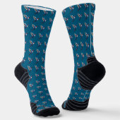 Pixels Blue Hummingbird Socken (Gewinkelt)