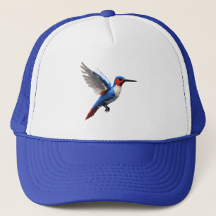 Pixels Blue Hummingbird Truckerkappe