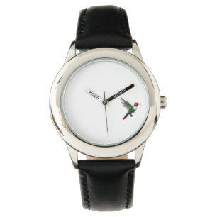Pixels Green Hummingbird Armbanduhr