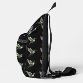Pixels Green Hummingbird Crossbody Bag (Rechts)
