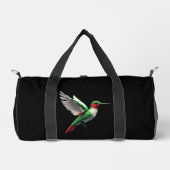 Pixels Green Hummingbird Duffle Bag (Vorderseite)