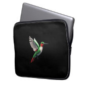 Pixels Green Hummingbird Laptopschutzhülle (Vorderseite Links)