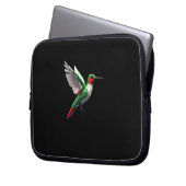 Pixels Green Hummingbird Laptopschutzhülle (Vorderseite Links)
