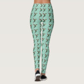 Pixels Green Hummingbird Leggings (Rückseite)