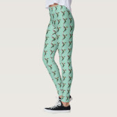 Pixels Green Hummingbird Leggings (Links)