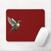 Pixels Green Hummingbird Mousepad (Mit Mouse)