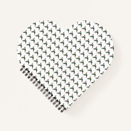 Pixels Green Hummingbird Notizblock (Vorderseite)