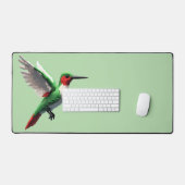 Pixels Green Hummingbird Schreibtischunterlage (Tastatur & Maus)