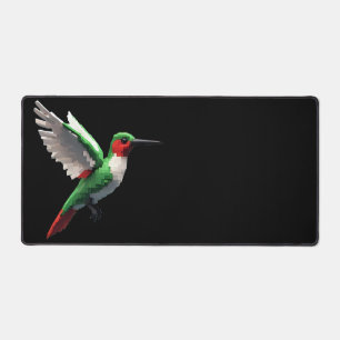 Pixels Green Hummingbird Schreibtischunterlage