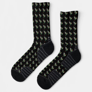 Pixels Green Hummingbird Socken