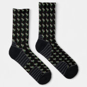 Pixels Green Hummingbird Socken (Rechts)