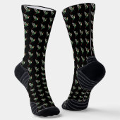 Pixels Green Hummingbird Socken (Gewinkelt)