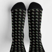Pixels Green Hummingbird Socken (Oben)