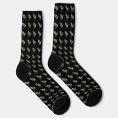 Pixels Green Hummingbird Socken (Rechts)