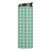 Pixels Green Hummingbird Thermosbecher (Nach links gedreht)