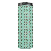Pixels Green Hummingbird Thermosbecher (Rückseite)