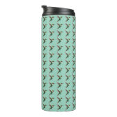 Pixels Green Hummingbird Thermosbecher (Nach rechts gedreht)
