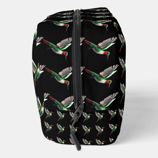Pixels Green Hummingbird Waschbeutel (Rechts)