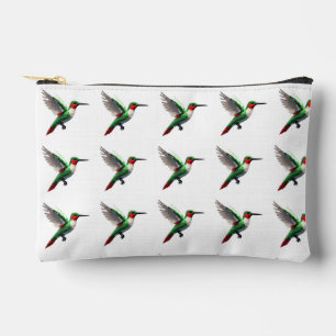 Pixels Green Hummingbird Zubehörtasche