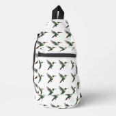 Pixels Green Hummingbirds Crossbody Bag (Vorderseite)