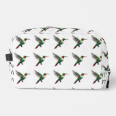 Pixels Green Hummingbirds Waschbeutel (Vorderseite)