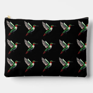 Pixels Green Hummingbirds Zubehörtasche