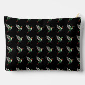 Pixels Green Hummingbirds Zubehörtasche (Rückseite)