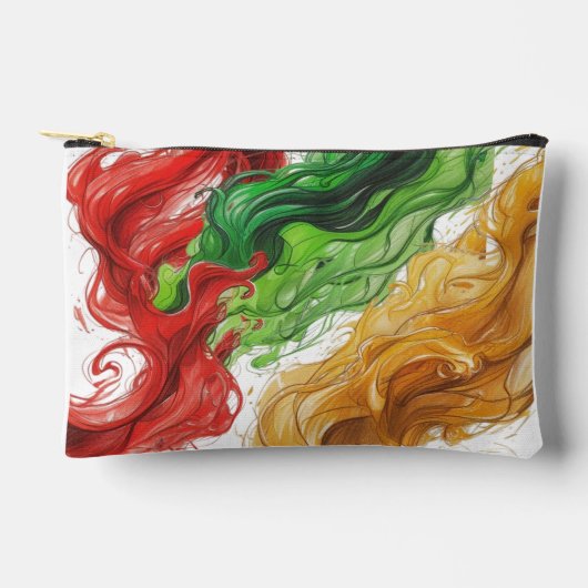 Pixels Green Hummingbirds Zubehörtasche (Vorderseite)