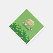 Pixelspiel auf Kindergeburtstag Einladung Serviette (Ecke)