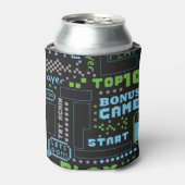 Pixelspielart: abstraktes, nahtloses Muster Dosenkühler (Kanne Vorderseite)